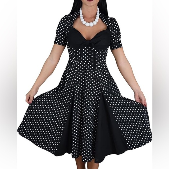 Dresses & Skirts - Retro Style Polka Dot Dress